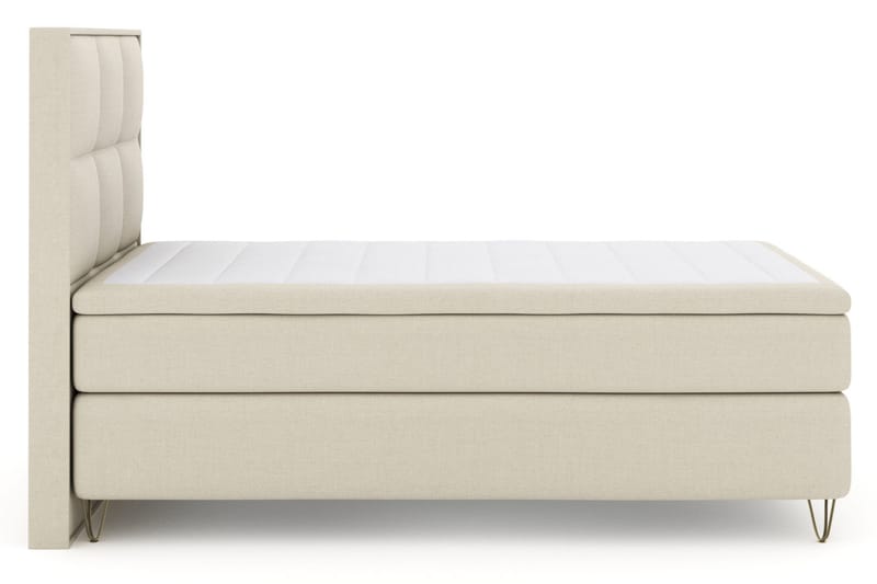 Select No 6 Komplett Sängpaket 120x200 Fast Memory/Pocket, Beige/Metall V-form