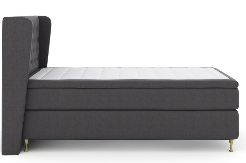 Select No 6 Komplett Sängpaket 120x200 Fast Memory/Pocket - Mörkgrå/Guld - Möbler - Säng - Komplett sängpaket
