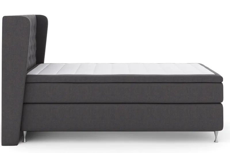 Select No 6 Komplett Sängpaket 120x200 Fast Memory/Pocket - Mörkgrå/Silver - Möbler - Säng - Kontinentalsäng