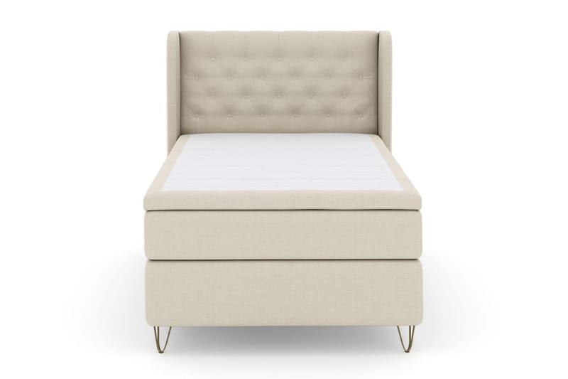 Select No 6 Komplett Sängpaket 120x200 Fast Watergel - Beige/Metall V-form - Möbler - Säng - Kontinentalsäng