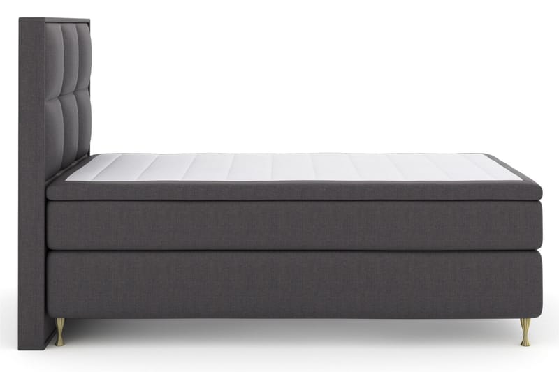 Select No 6 Komplett Sängpaket 120x200 Medium Latex/Memory - Mörkgrå/Metall V-form - Möbler - Säng - Komplett sängpaket
