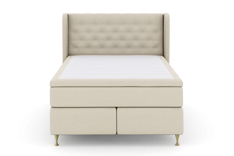 Select No 6 Komplett Sängpaket 140x200 Fast Latex/Memory - Beige/Guld - Möbler - Säng - Komplett sängpaket