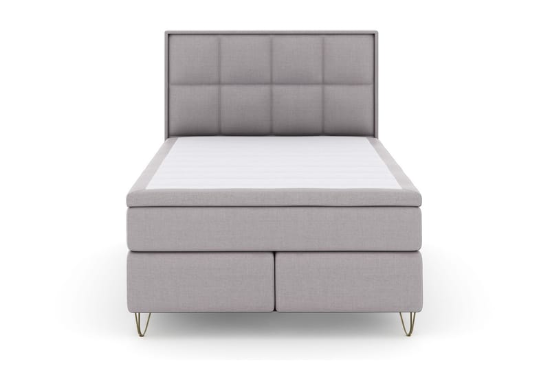 Select No 6 Komplett Sängpaket 140x200 Fast Latex/Memory - Ljusgrå/Metall V-form - Möbler - Säng - Kontinentalsäng