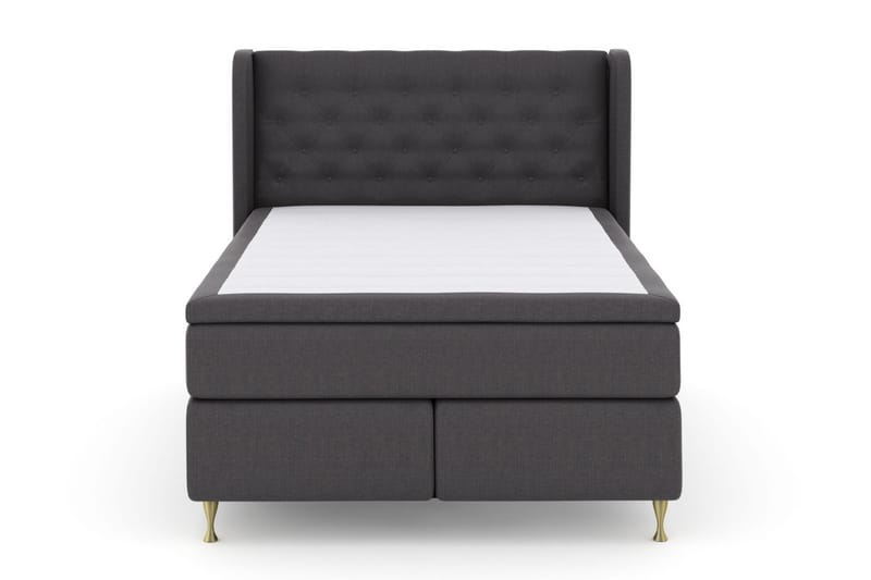 Select No 6 Komplett Sängpaket 140x200 Fast Latex/Memory - Mörkgrå/Guld - Möbler - Säng - Komplett sängpaket