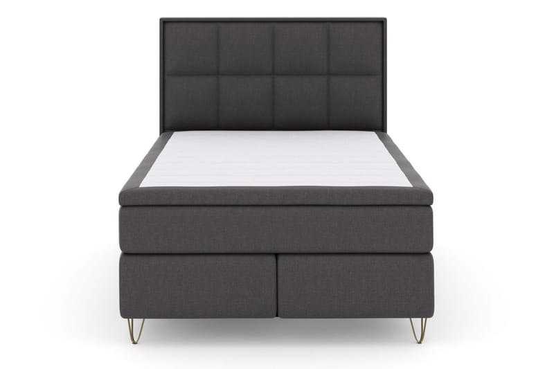 Select No 6 Komplett Sängpaket 140x200 Fast Latex/Memory - Mörkgrå/Metall V-form - Möbler - Säng - Kontinentalsäng