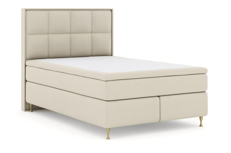 Select No 6 Komplett Sängpaket 140x200 Fast/Medium Watergel - Beige/Guld - Komplett sängpaket - Kontinentalsäng - Dubbelsäng