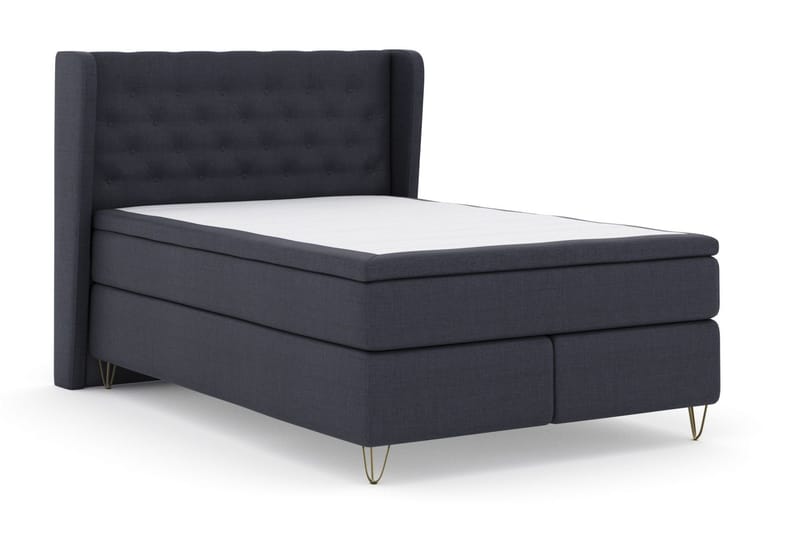 Select No 6 Komplett Sängpaket 140x200 Fast/Medium Watergel - Blå/Metall V-form - Möbler - Säng - Kontinentalsäng