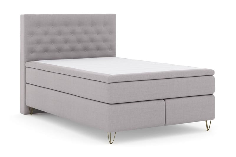 Select No 6 Komplett Sängpaket 140x200 Fast/Medium Watergel - Ljusgrå/Metall V-form - Möbler - Säng - Komplett sängpaket