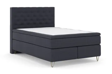 Select No 6 Komplett Sängpaket 140x200 F/M Latex/Memory - Blå/Metall V-form - Möbler - Säng - Kontinentalsäng