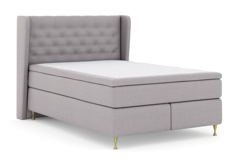 Select No 6 Komplett Sängpaket 140x200 F/M Latex/Memory - Ljusgrå/Guld - Möbler - Säng - Kontinentalsäng