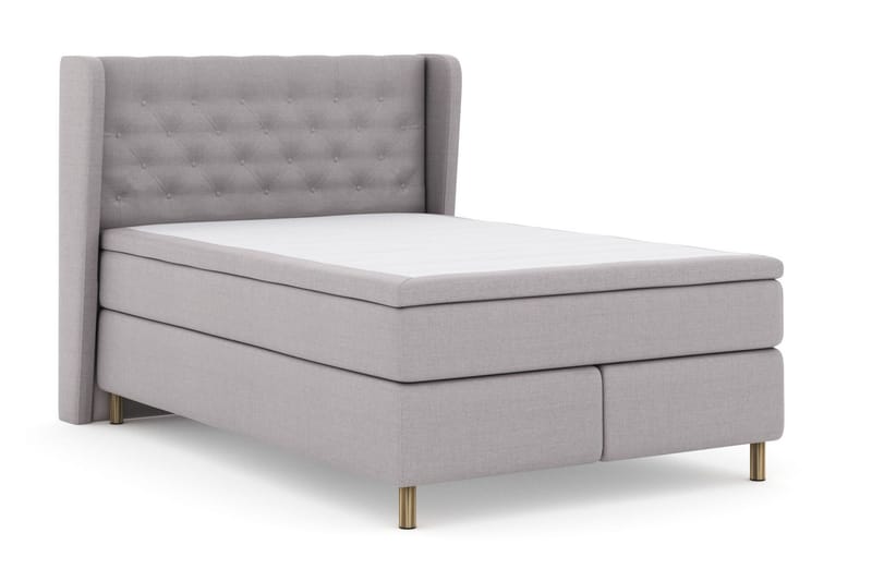 Select No 6 Komplett Sängpaket 140x200 F/M Latex/Memory - Ljusgrå/Koppar - Möbler - Säng - Komplett sängpaket