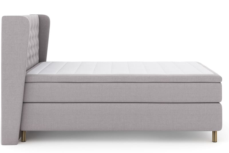 Select No 6 Komplett Sängpaket 140x200 F/M Latex/Memory - Ljusgrå/Koppar - Möbler - Säng - Komplett sängpaket