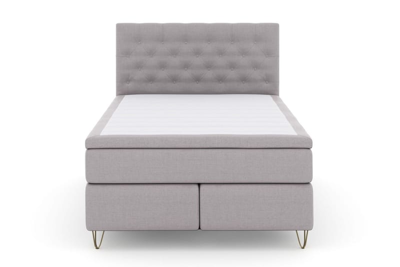 Select No 6 Komplett Sängpaket 140x200 F/M Latex/Memory, Ljusgrå/Metall V-form