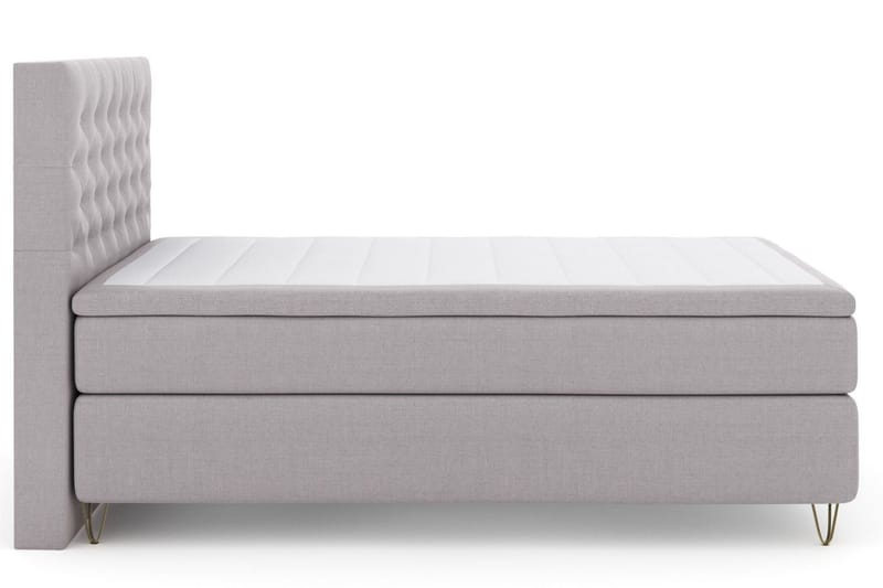 Select No 6 Komplett Sängpaket 140x200 F/M Latex/Memory - Ljusgrå/Metall V-form - Möbler - Säng - Kontinentalsäng