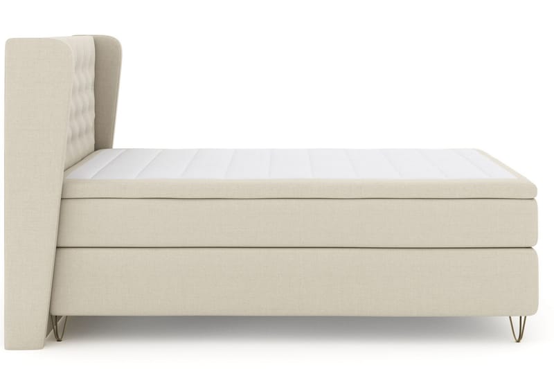 Select No 6 Komplett Sängpaket 140x200 F/M Memory/Pocket - Beige/Metall V-form - Möbler - Säng - Komplett sängpaket