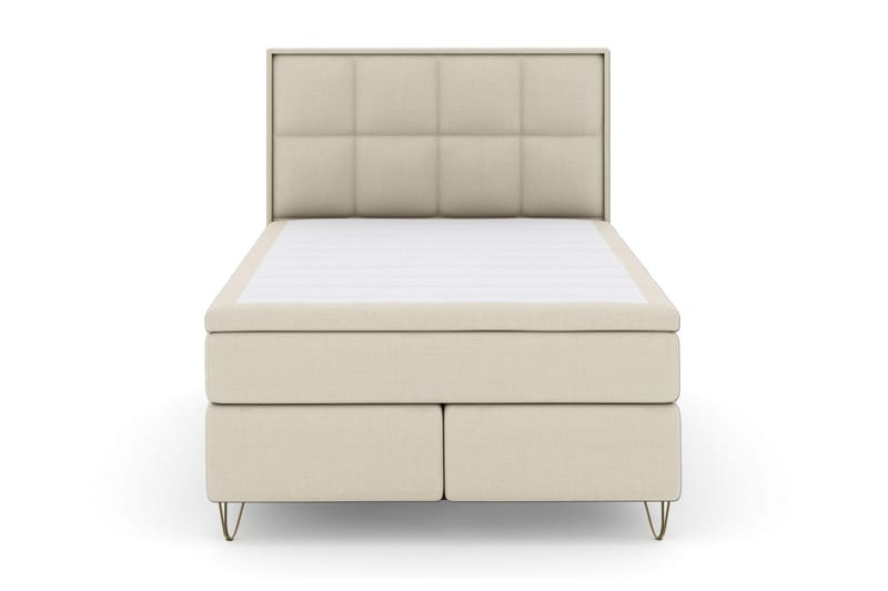 Select No 6 Komplett Sängpaket 140x200 F/M Memory/Pocket, Beige/Metall V-form