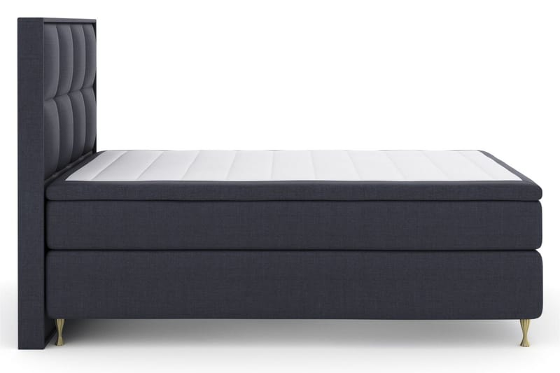 Select No 6 Komplett Sängpaket 140x200 F/M Memory/Pocket, Blå/Guld