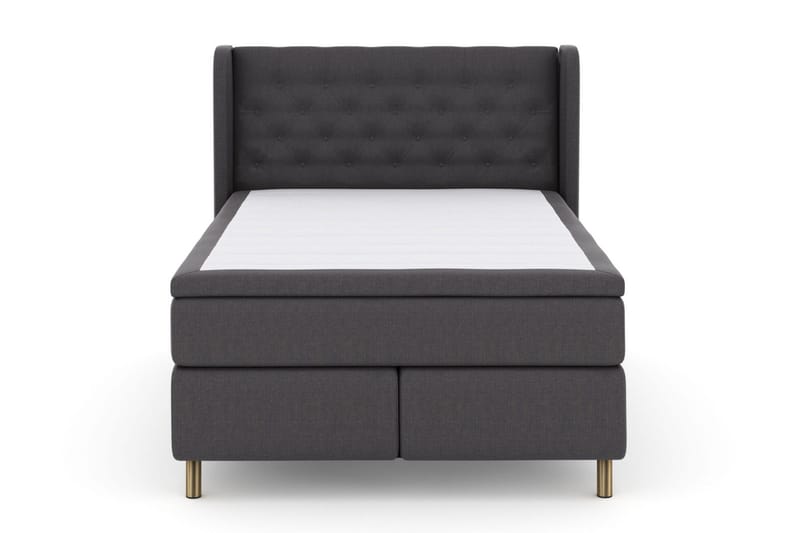 Select No 6 Komplett Sängpaket 140x200 F/M Memory/Pocket, Mörkgrå/Koppar