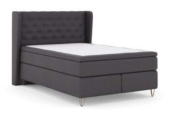Select No 6 Komplett Sängpaket 140x200 F/M Memory/Pocket - Mörkgrå/Metall V-form - Möbler - Säng - Kontinentalsäng