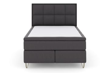 Select No 6 Komplett Sängpaket 140x200 F/M Memory/Pocket - Mörkgrå/Metall V-form - Möbler - Säng - Kontinentalsäng