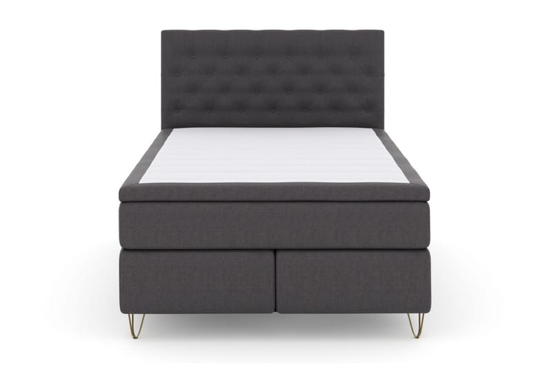 Select No 6 Komplett Sängpaket 140x200 F/M Memory/Pocket - Mörkgrå/Metall V-form - Möbler - Säng - Komplett sängpaket