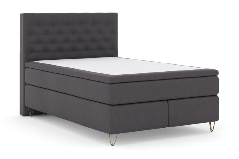 Select No 6 Komplett Sängpaket 140x200 F/M Memory/Pocket - Mörkgrå/Metall V-form - Möbler - Säng - Komplett sängpaket