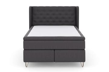 Select No 6 Komplett Sängpaket 140x200 F/M Memory/Pocket - Mörkgrå/Metall V-form - Möbler - Säng - Kontinentalsäng