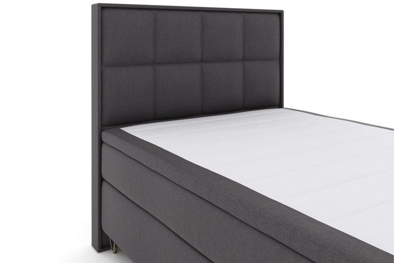 Select No 6 Komplett Sängpaket 140x200 F/M Memory/Pocket - Mörkgrå/Metall V-form - Möbler - Säng - Kontinentalsäng