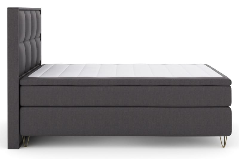 Select No 6 Komplett Sängpaket 140x200 F/M Memory/Pocket - Mörkgrå/Metall V-form - Möbler - Säng - Komplett sängpaket