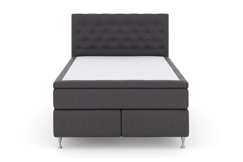 Select No 6 Komplett Sängpaket 140x200 F/M Memory/Pocket, Mörkgrå/Silver