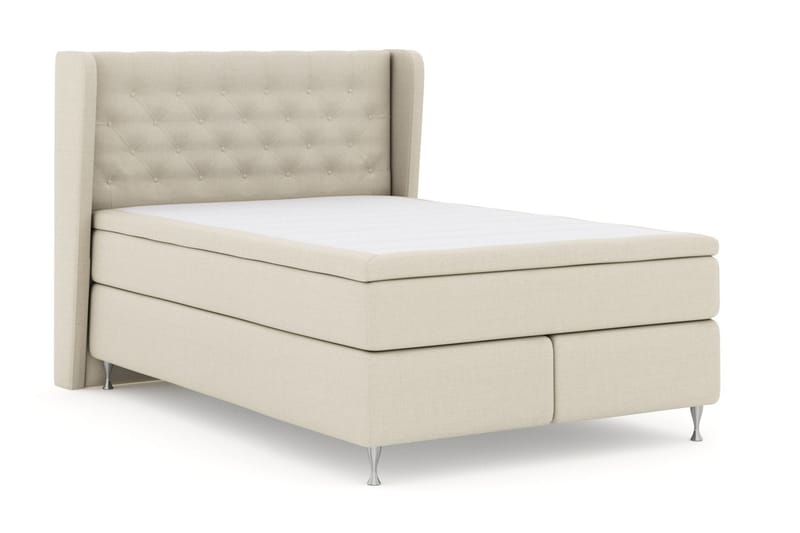 Select No 6 Komplett Sängpaket 140x200 Medium Latex/Memory - Beige/Silver - Möbler - Säng - Komplett sängpaket
