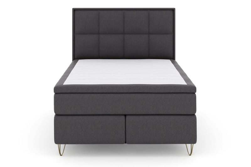 Select No 6 Komplett Sängpaket 140x200 Medium Memory/Pocket - Mörkgrå/Metall V-form - Möbler - Säng - Kontinentalsäng