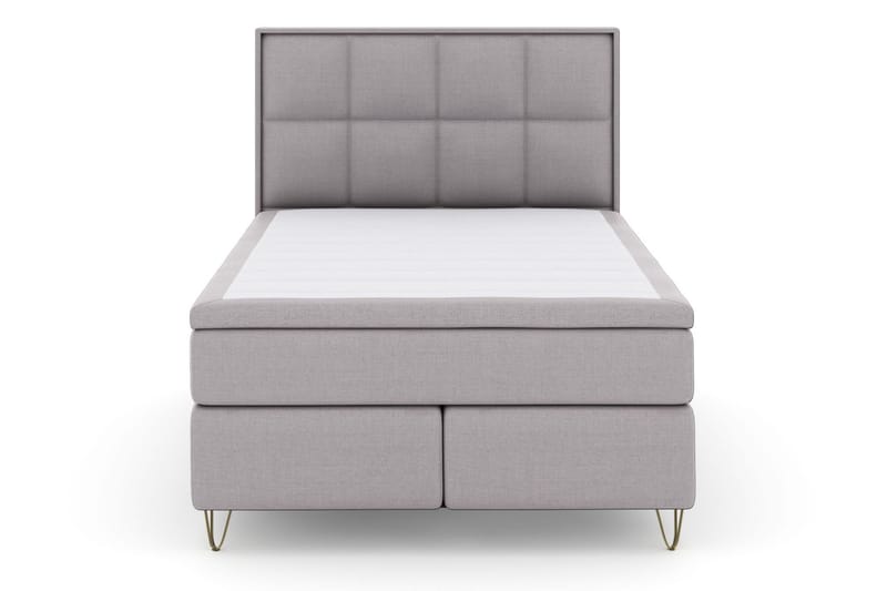 Select No 6 Komplett Sängpaket 140x200 Medium Watergel - Ljusgrå/Metall V-form - Möbler - Säng - Komplett sängpaket