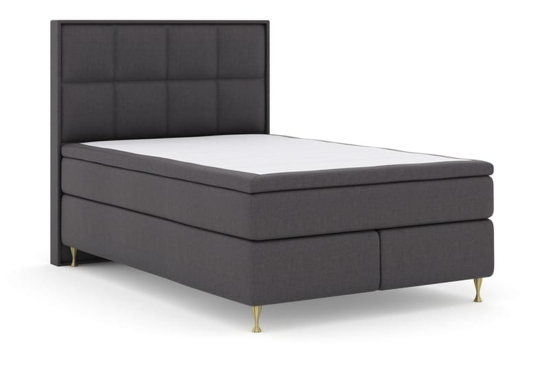 Select No 6 Komplett Sängpaket 140x200 Medium Watergel - Mörkgrå/Guld - Möbler - Säng - Komplett sängpaket