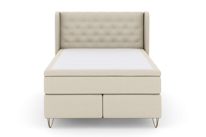 Select No 6 Komplett Sängpaket 160x200 Medium Latex/Memory - Beige/Metall V-form - Möbler - Säng - Komplett sängpaket
