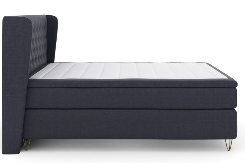 Select No 6 Komplett Sängpaket 180x200 Fast Memory/Pocket - Blå/Metall V-form - Möbler - Säng - Kontinentalsäng