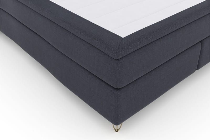 Select No 6 Komplett Sängpaket 180x200 Fast Memory/Pocket - Blå/Metall V-form - Möbler - Säng - Kontinentalsäng