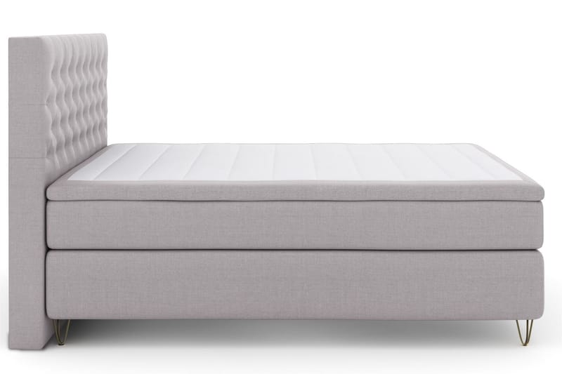 Select No 6 Komplett Sängpaket 180x200 Fast Watergel - Ljusgrå/Metall V-form - Möbler - Säng - Komplett sängpaket