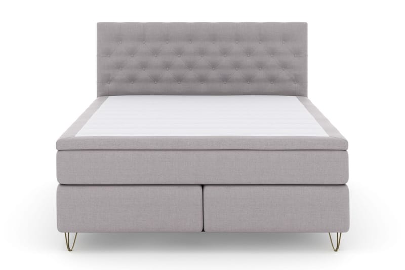 Select No 6 Komplett Sängpaket 180x200 Fast Watergel - Ljusgrå/Metall V-form - Möbler - Säng - Komplett sängpaket