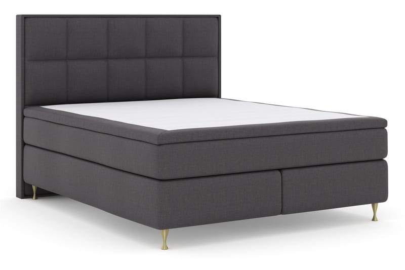Select No 6 Komplett Sängpaket 180x200 Fast/Medium Watergel - Mörkgrå/Guld - Möbler - Säng - Komplett sängpaket