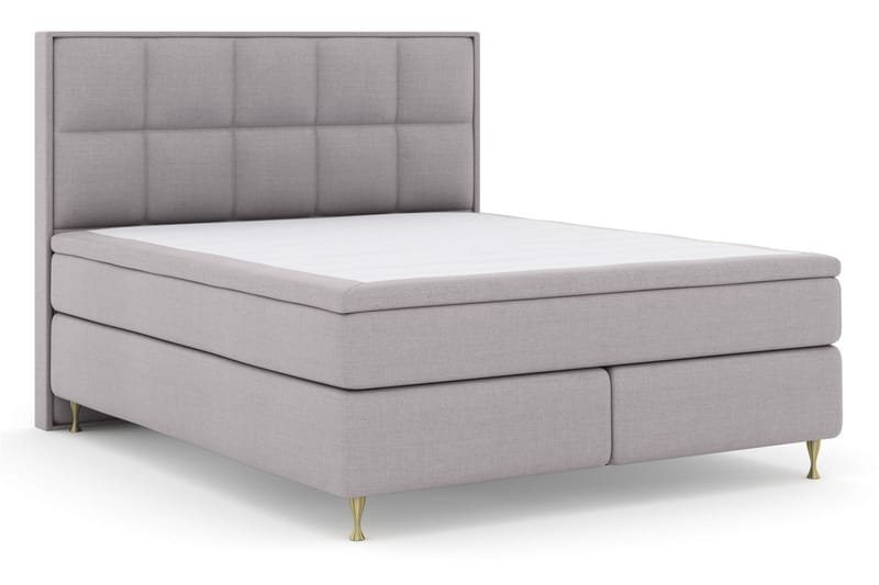 Select No 6 Komplett Sängpaket 180x200 F/M Memory/Pocket - Ljusgrå/Guld - Möbler - Säng - Komplett sängpaket