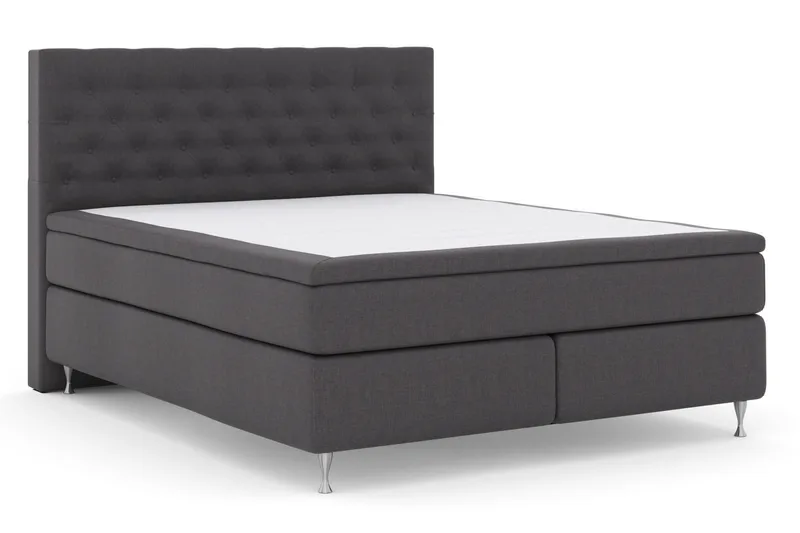 Select No 6 Komplett Sängpaket 180x200 F/M Memory/Pocket - Mörkgrå/Silver - Möbler - Säng - Kontinentalsäng