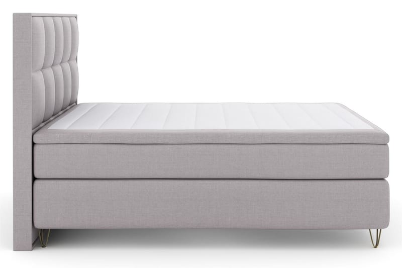 Select No 6 Komplett Sängpaket 180x200 Medium Watergel - Ljusgrå/Metall V-form - Möbler - Säng - Komplett sängpaket