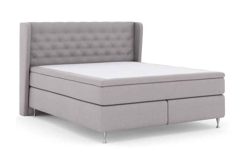 Select No 6 Komplett Sängpaket 210x210 Fast Memory/Pocket - Ljusgrå/Silver - Möbler - Säng - Kontinentalsäng