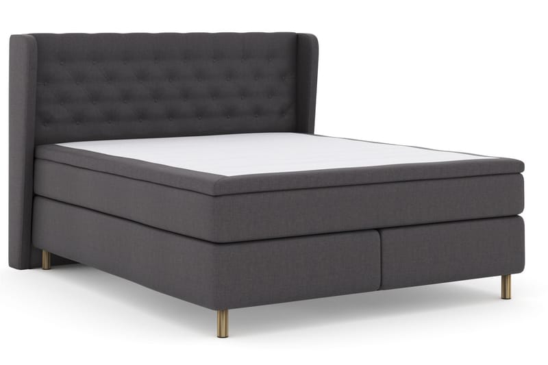 Select No 6 Komplett Sängpaket 210x210 Fast Memory/Pocket - Mörkgrå/Koppar - Möbler - Säng - Kontinentalsäng