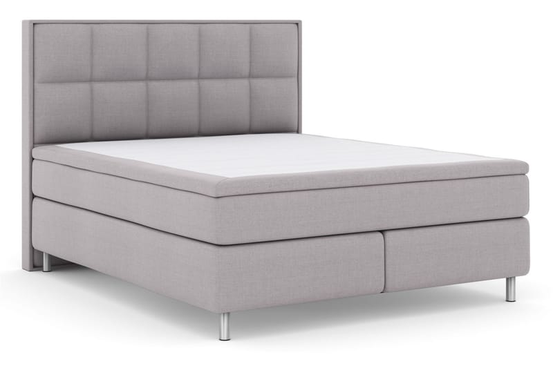Select No 6 Komplett Sängpaket 210x210 Fast/Medium Watergel - Ljusgrå/Metall - Komplett sängpaket - Kontinentalsäng - Dubbelsäng - Familjesäng