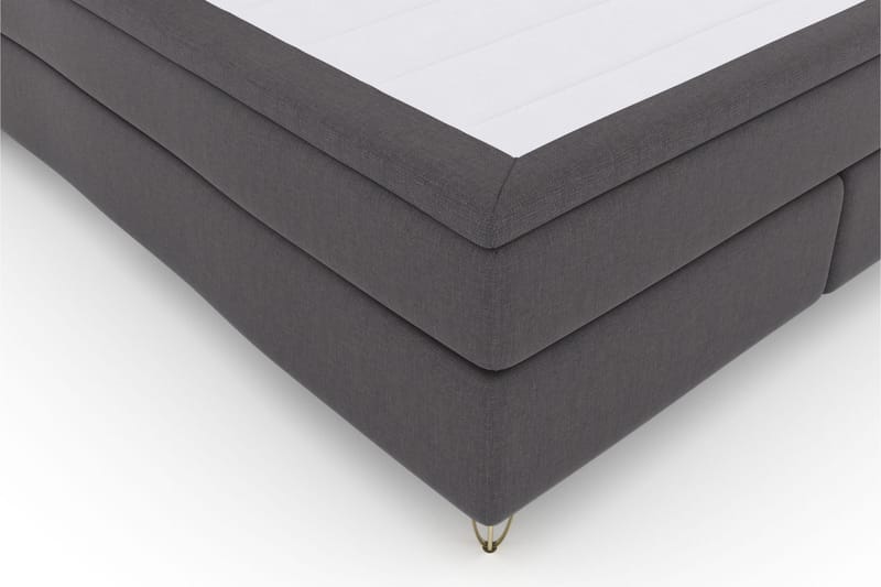 Select No 6 Komplett Sängpaket 210x210 Fast/Medium Watergel - Mörkgrå/Metall V-form - Möbler - Säng - Kontinentalsäng