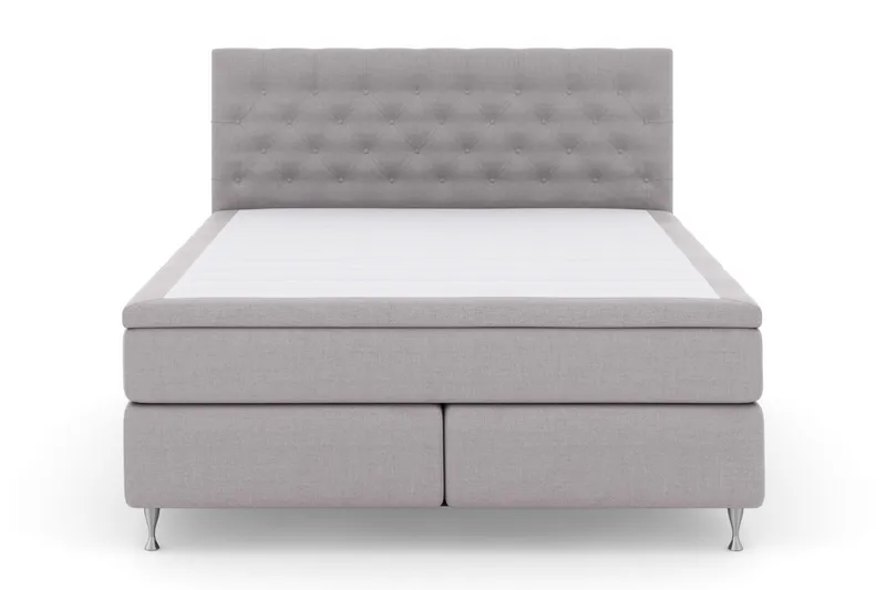 Select No 6 Komplett Sängpaket 210x210 F/M Latex/Memory, Ljusgrå/Silver