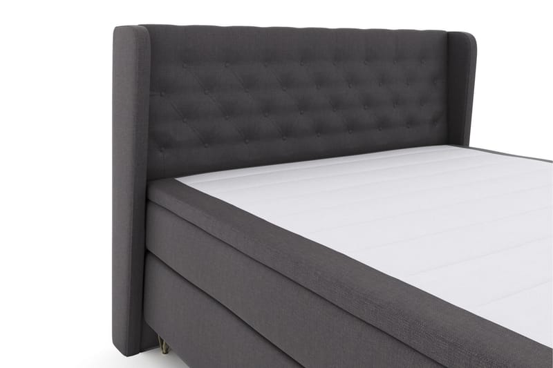 Select No 6 Komplett Sängpaket 210x210 F/M Memory/Pocket - Mörkgrå/Metall V-form - Möbler - Säng - Kontinentalsäng