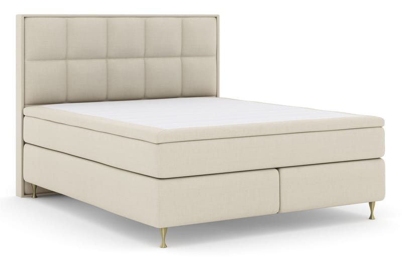 Select No 6 Komplett Sängpaket 210x210 Medium Watergel - Beige/Guld - Komplett sängpaket - Kontinentalsäng - Dubbelsäng - Familjesäng